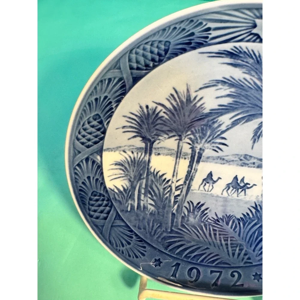 In The Desert Royal Copenhagen Porcelain Plate Denmark 1972 Blue‎ White
